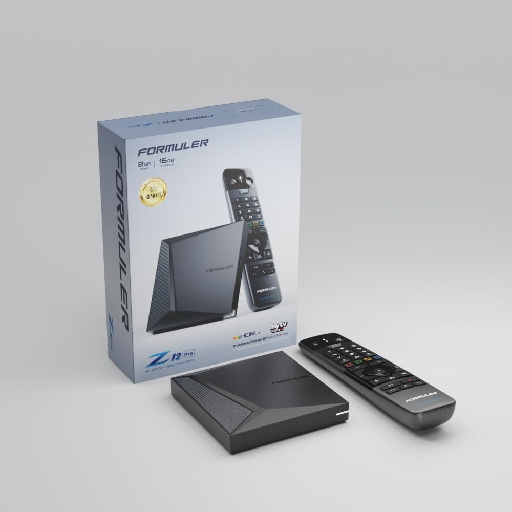 Formuler Z12 Pro - 4K Streaming Media Player, Android 12, HDR10+, Gigabit LAN, Dual-Band WiFi, 2GB RAM, 16GB ROM, Bluetooth Voice Remote